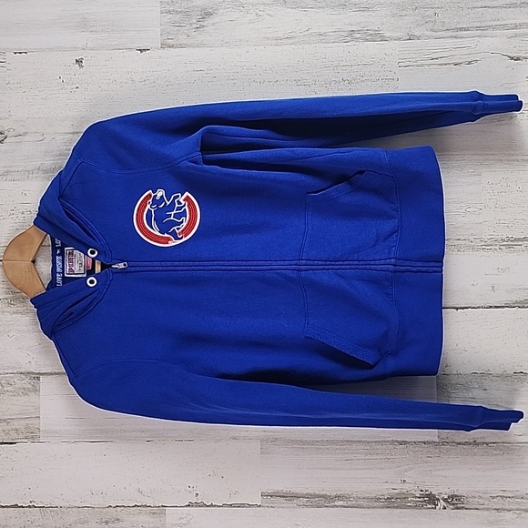 PINK Victoria's Secret Chicago Cubs zipup hoodie sweatshirt sequin Size Small - Picture 1 of 8